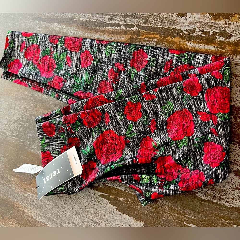 Terez Rose Leggings, XS, NWT